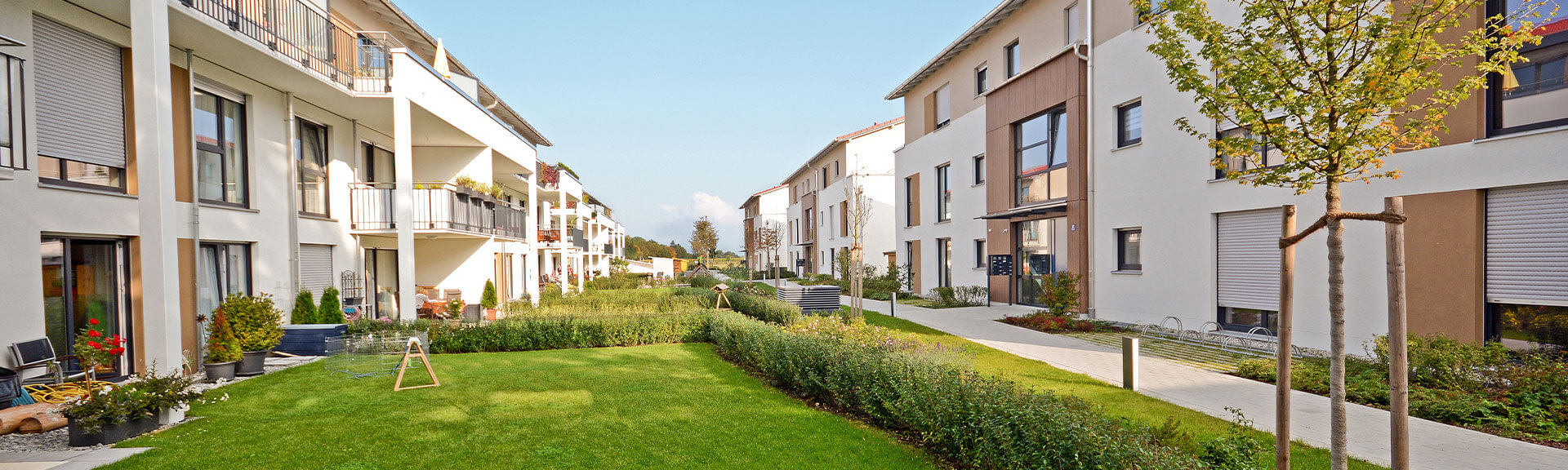 Reihenhausanlage mit Gruenflaeche